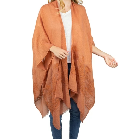 Dreamy Embroidered Open-Front Layering  duster - Picture 3 of 14